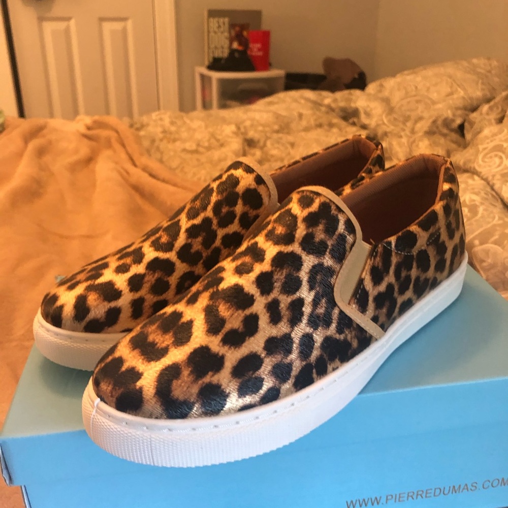 Brand New, never worn, cheetah print sneakers